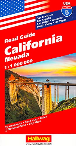 Hallwag USA Road Guide 05. California 1 : 1 000 000: Nevada. Straßenkarte. Road map. Index. National Parks. City Maps: San Francisco, Yosemite, Los ... Las Vegas (Hallwag Strassenkarten, Band 5)